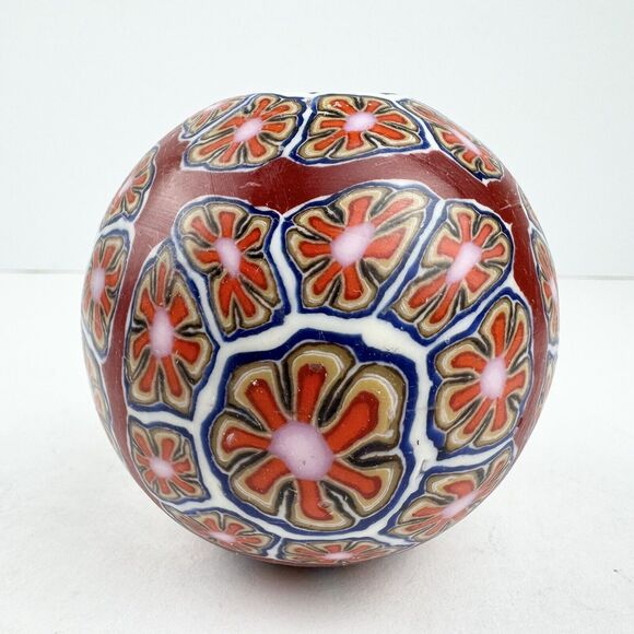 Vintage First Class Candles by Eaton Round Globe Candle "Stained Glass" Mosaic - Picture 5 of 10